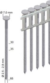 Coil-Nägel rostfrei V2A CNE25/25 CFR RI - Paket à 3'600 Stk, plastikmagaziniert