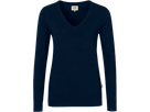 Damen-V-Pullover Merino Wool L tinte - 100% Merinowolle