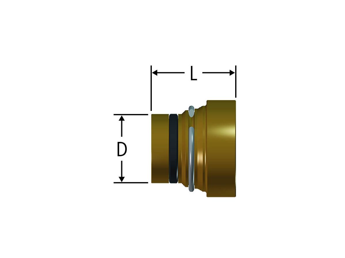 Verschlussstopfen steckbar PN10 - zu Optiflex-Verteiler