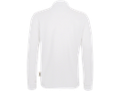 Longsleeve-Poloshirt Perf. Gr. M, weiss - 50% Baumwolle, 50% Polyester, 220 g/m²