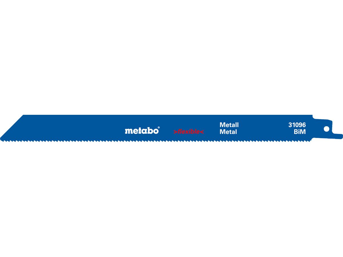 Säbelsägeblatt METABO 225x0.9 mm, 2 Stk. - Flexible Metall, 1.8 mm/14 TPI