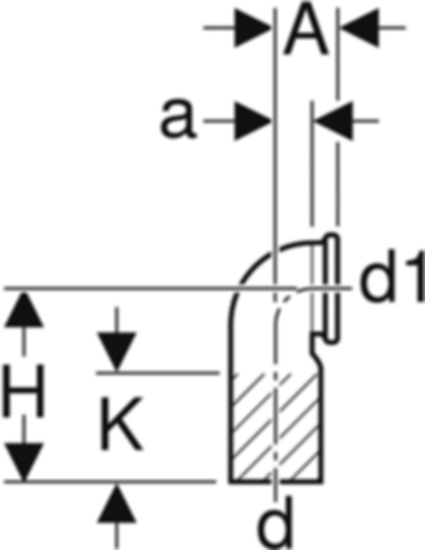 Geberit PE Wandklosett-Bogen 90° - kurz