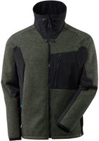 Advanced Strickjacke, Gr. L - moosgrün/schwarz, 78% PES/15% PAN/5% CV