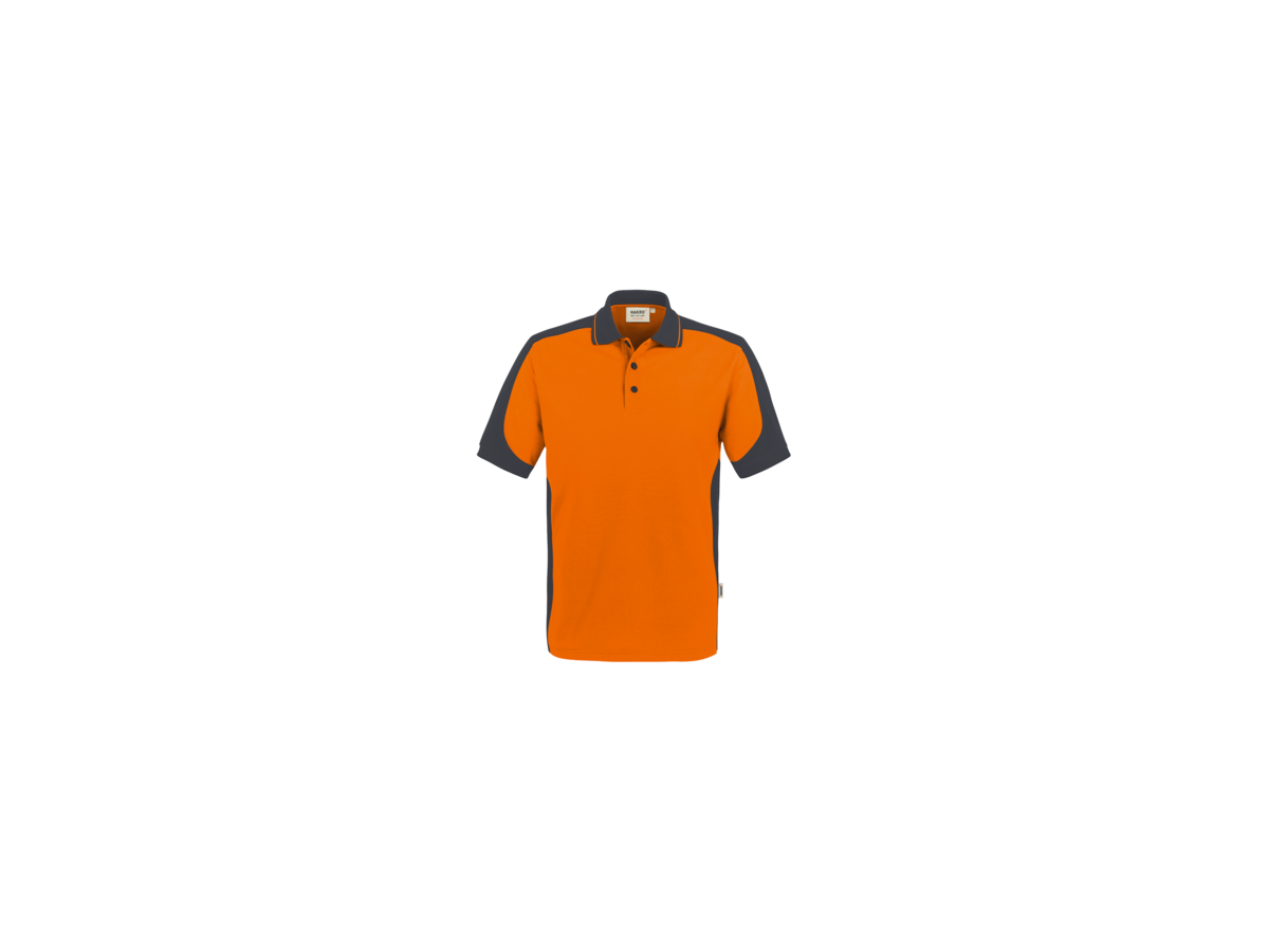 Poloshirt Contr. Perf. 3XL orange/anth. - 50% Baumwolle, 50% Polyester