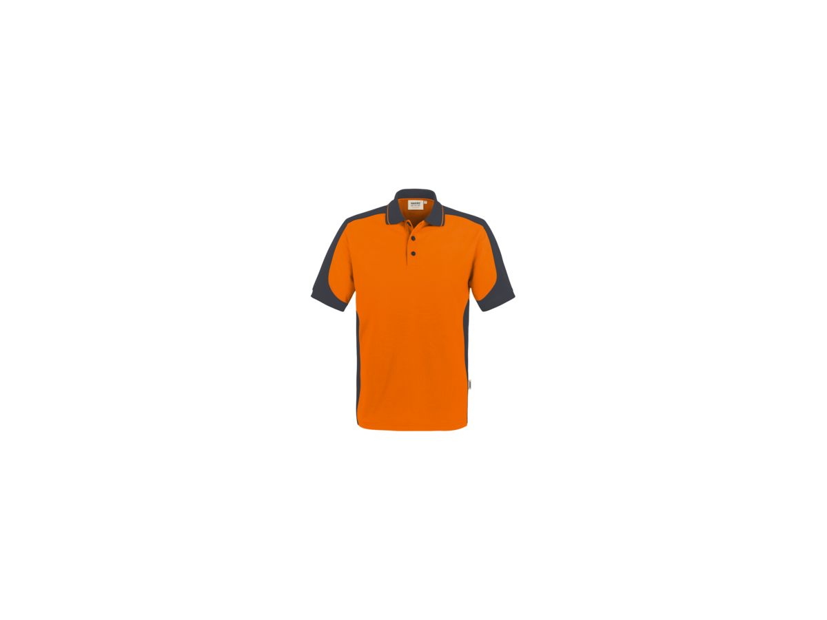 Poloshirt Contr. Perf. 4XL orange/anth. - 50% Baumwolle, 50% Polyester, 200 g/m²