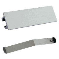 Namenschild-Profil HUBER Alu eloxiert - mit Klemmfeder, 80x25x10 mm