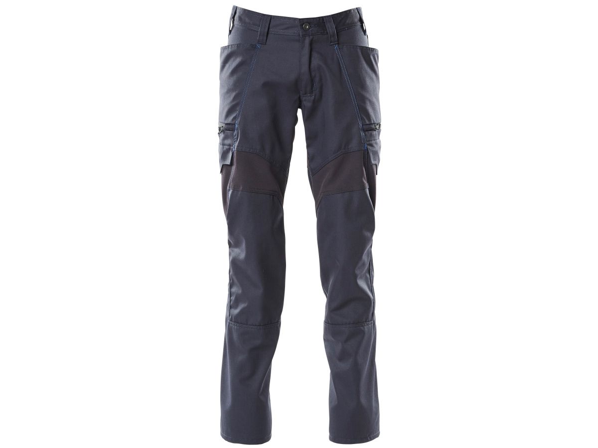 Hose mit Schenkeltaschen Gr. 90C48 - schwarzblau, Stretch-Einsätze