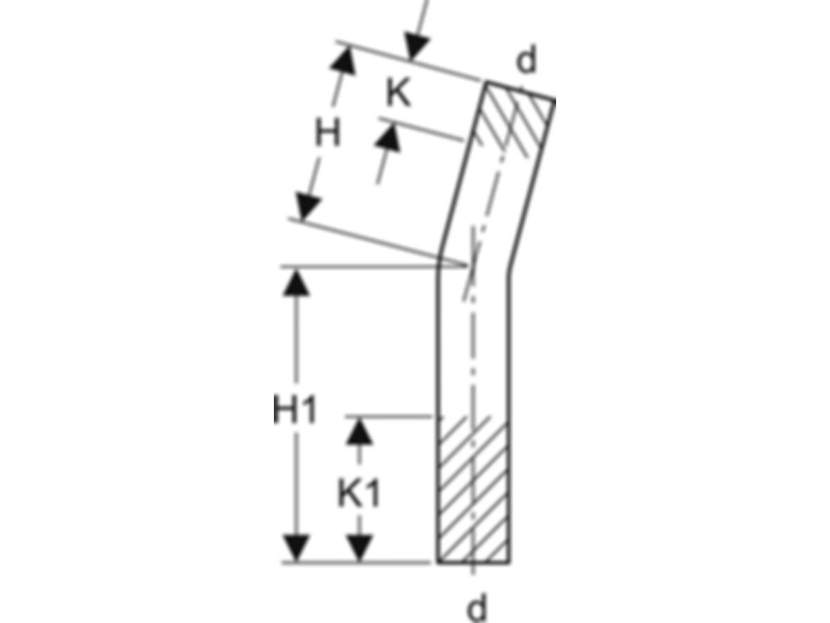 MPF-Passbogen 15° San. 42 mm