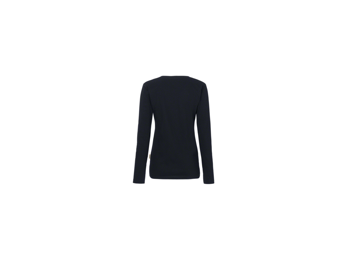 Damen-Longsleeve Perf. Gr. 4XL, schwarz - 50% Baumwolle, 50% Polyester, 190 g/m²