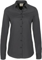 Bluse 1/1-Arm Perf. Gr. 2XL, anthrazit - 50% Baumwolle, 50% Polyester, 120 g/m²