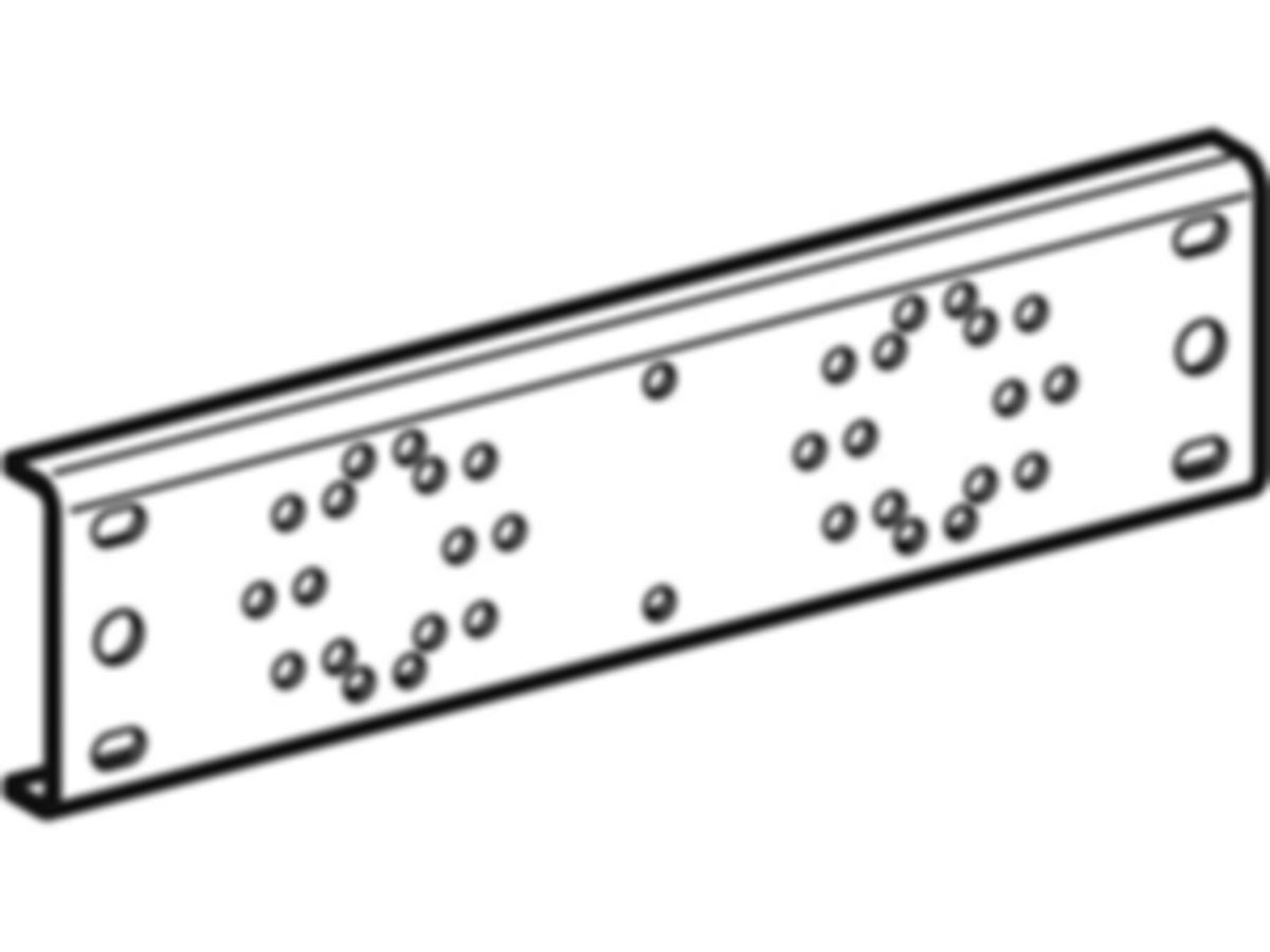 Montageplatte Mepla zweifach, gerade