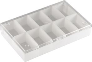 Sortimentskasten aus PS 12 fach - 207 x 112 x 23 mm