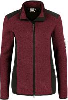 Damen Strickfleecejacke Churchill - Gr. 2XL, weinrot meliert