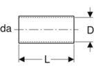 PushFit Schutzrohrkupplung 16 mm