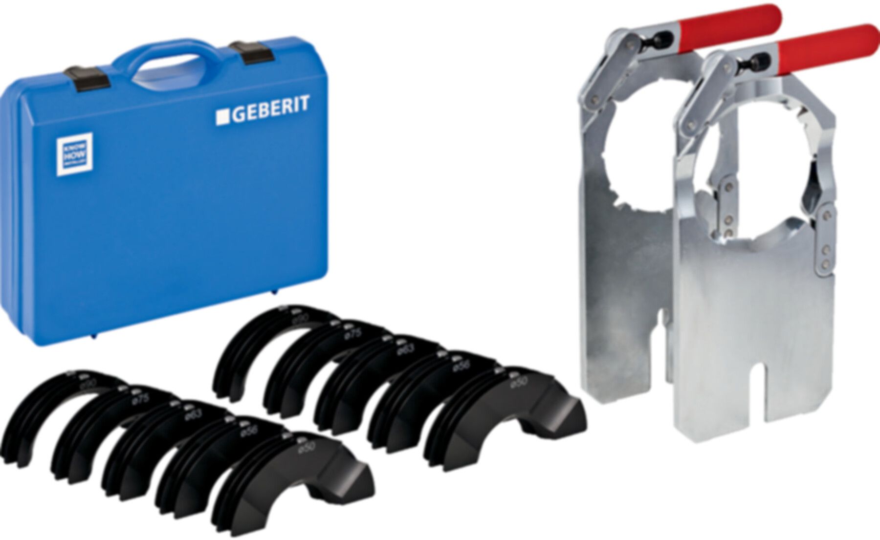 Einsatzbacken 50-90 und Aufspannplatten - 110 mm, mit Koffer