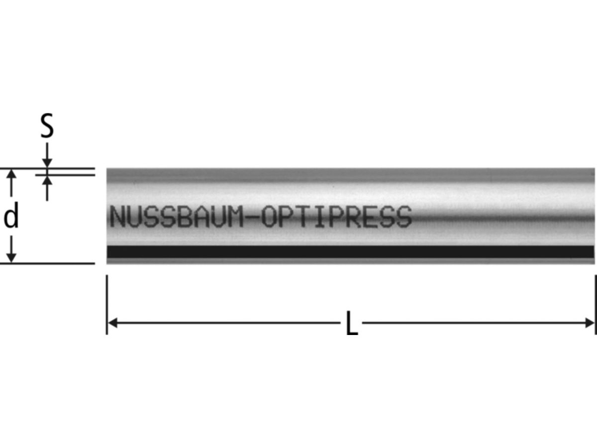 Optipress-Edelstahlrohr 1.4520 - für Trinkwasser nicht zugelassen SVGW-W3
