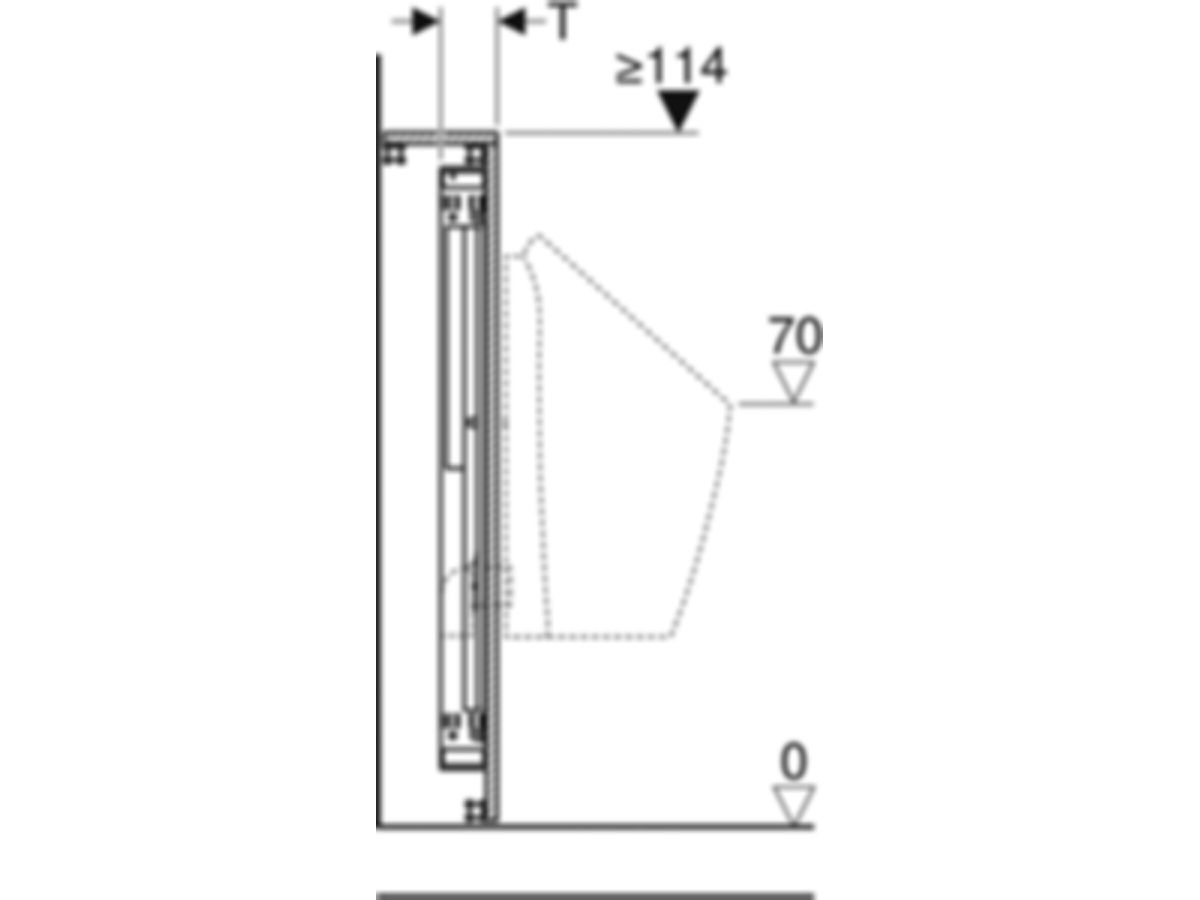 GIS Urinal-Element für 0-Liter