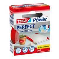 Gewebeband rot 2,75m/19mm, 56341 - Tesa