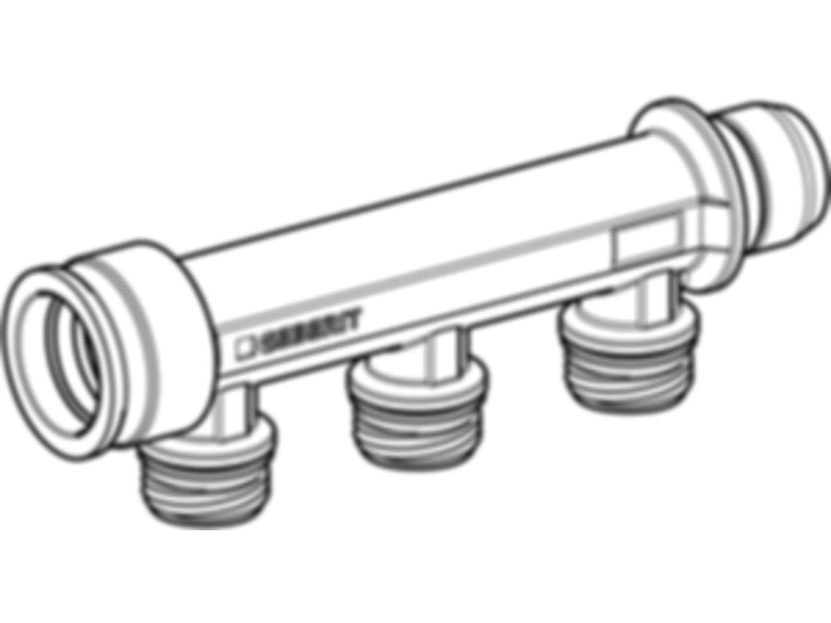 PushFit Verteiler 3-fach mit Steckanschl