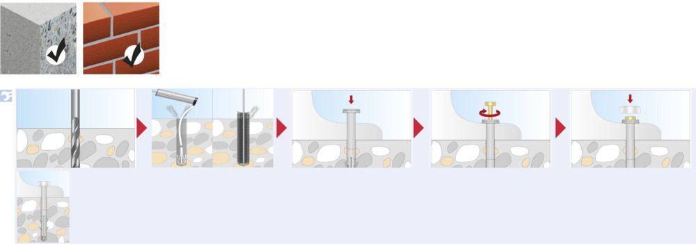 Stand-WC-Befestigung Set Polyethylen - TOX Toilet XL