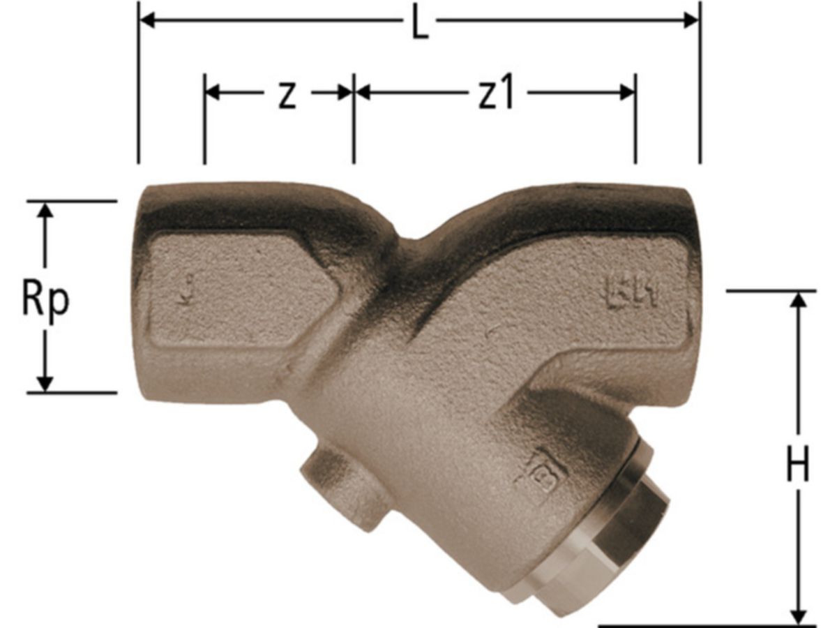 Schrägfilter NUSSBAUM PN 16  1"