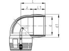 Winkel 90° PE100 S-5 SDR 11 ELGEF+ - 5 bar Gas / 16 bar Wasser