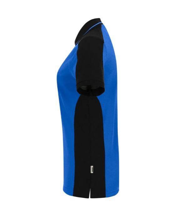 Poloshirt Mikralinar Contrast Gr. L - royalblau/schwarz, Damen