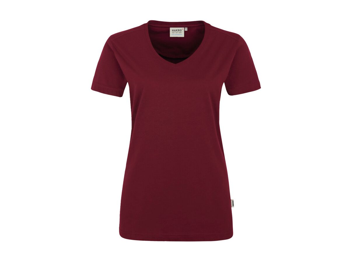 Damen V-Shirt Mikralinar PRO, Gr. 2XL - hp weinrot