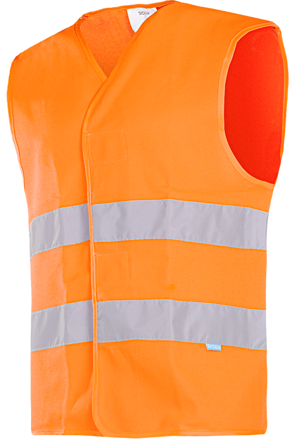 Warnweste aus Mischgewebe, Reflexstr. S - leuchtorange, EN 471