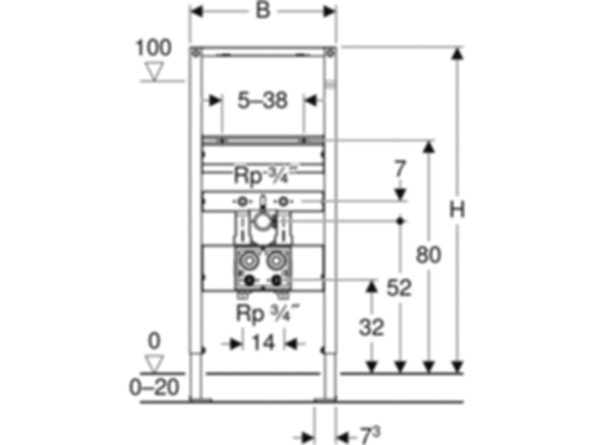 Geberit-Duofix - Element für Waschtisch - 112 cm