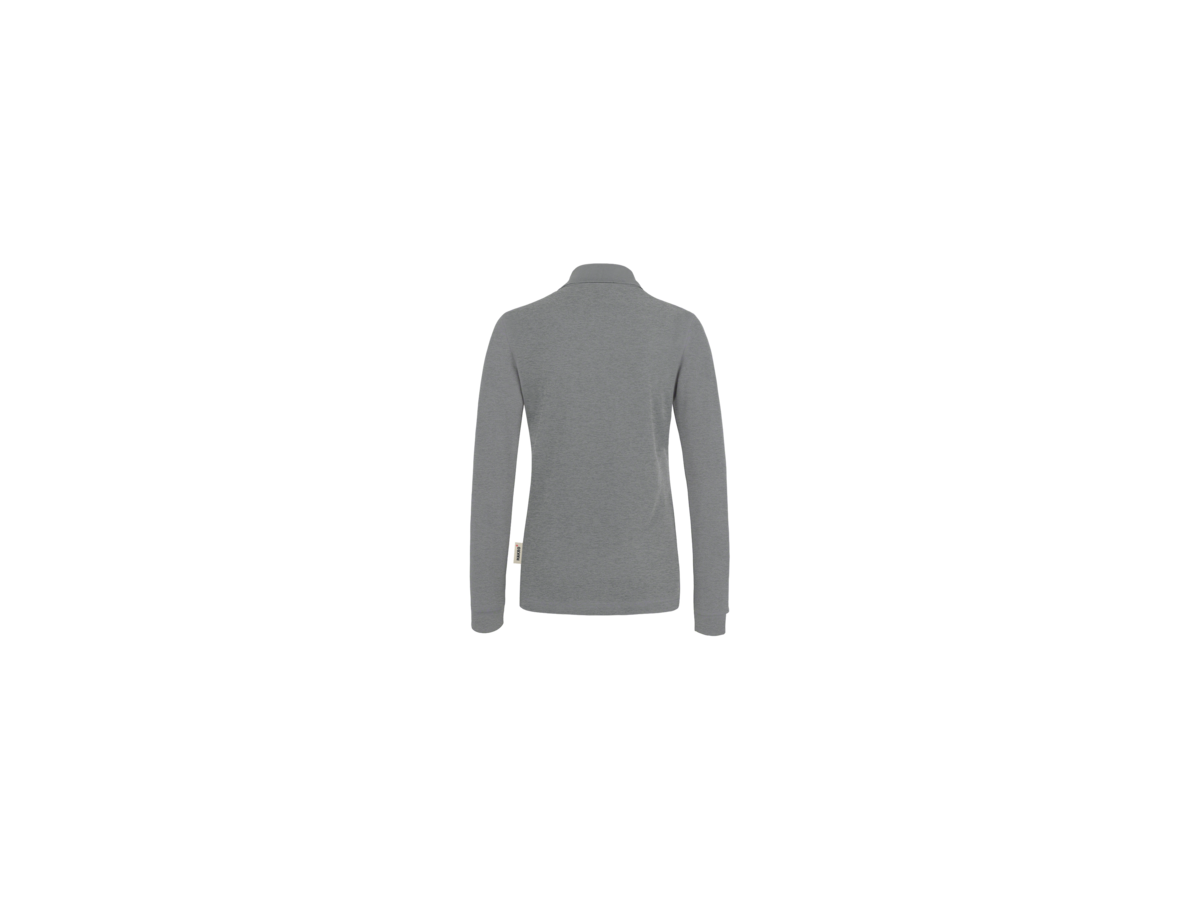 Damen-Longsl.-Polosh. Perf. XS grau mel. - 50% Baumwolle, 50% Polyester, 220 g/m²