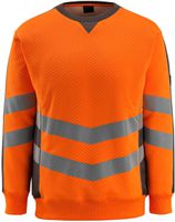Wigton Sweatshirt Fluoreszierend Gr. 2XL - hi-vis orange/dunkelanthr. 50%PES/50%CO
