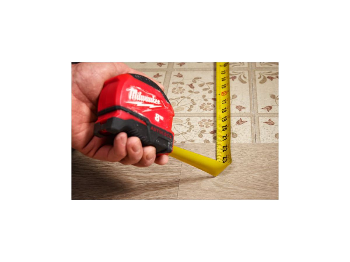 Pro-Compact-Bandmass 5 Meter - Milwaukee 25mm Band Breite, mit Autolock