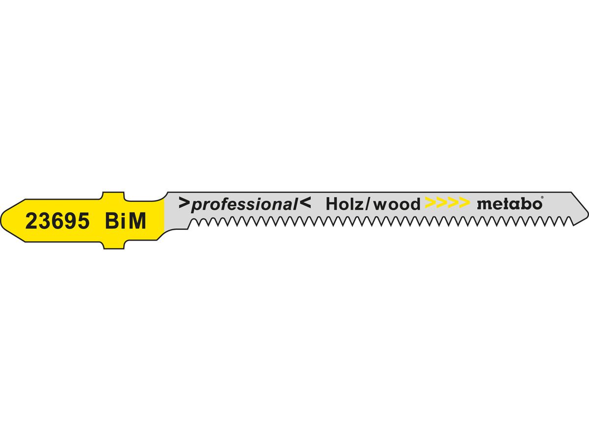 Stichsägeblatt T301CDF 117x3.0mm,BIM 5St - Clean f.Hard Wood Bosch  max.Mat. 65mm