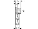 PushFit Anschlussdose 90°, 20-1/2"