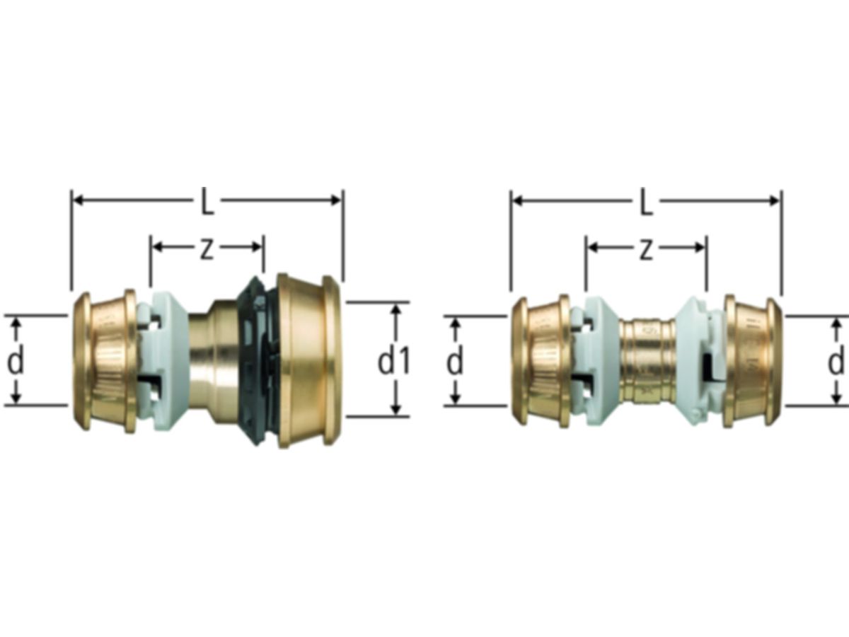 Optiflex-Flowpress-Kupplung 16x3.8 - für 1-LU-Rohre