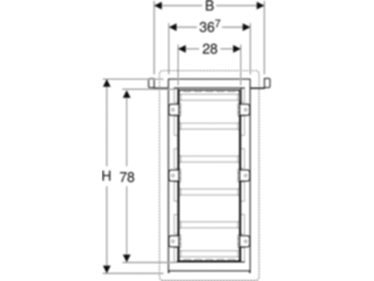 Geberit Duofix Element für - Nischenablagebox mit Einlegeböden