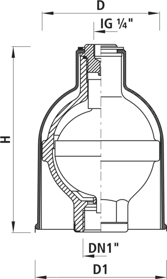 Be- und Entlüftungsventil  1" - 0.8 bis 16 bar  9870