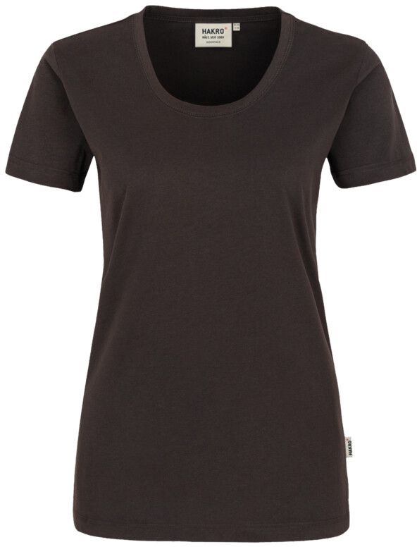 Klassisches T-Shirt mit femininem Rund- - hals-Ausschnitt. 100 % Baumw. Gr. XS-3XL