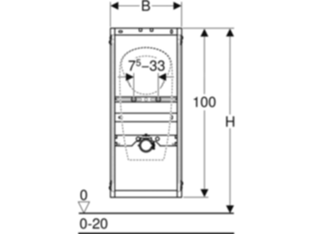 GIS Urinal-Element für 0-Liter