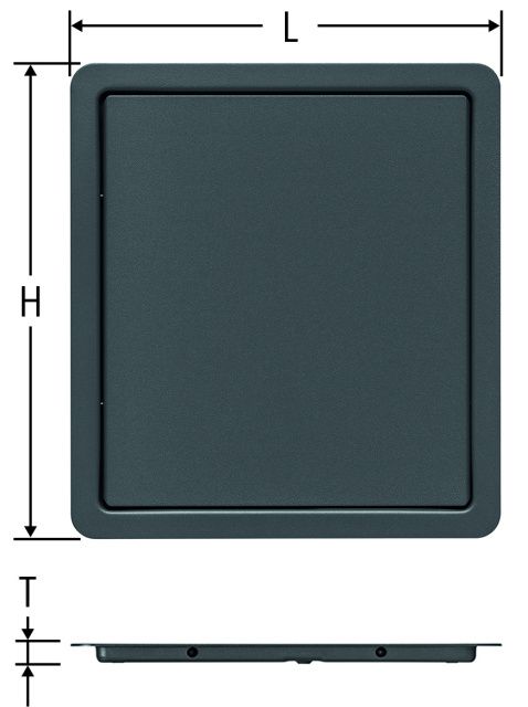 Abdeckplatte neutral für Fliesen - oder Beplankung, Edelstahl beschichtet