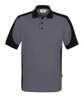 Hakro Poloshirt Contrast Mikralinar Gr.L - anthrazit/schwarz