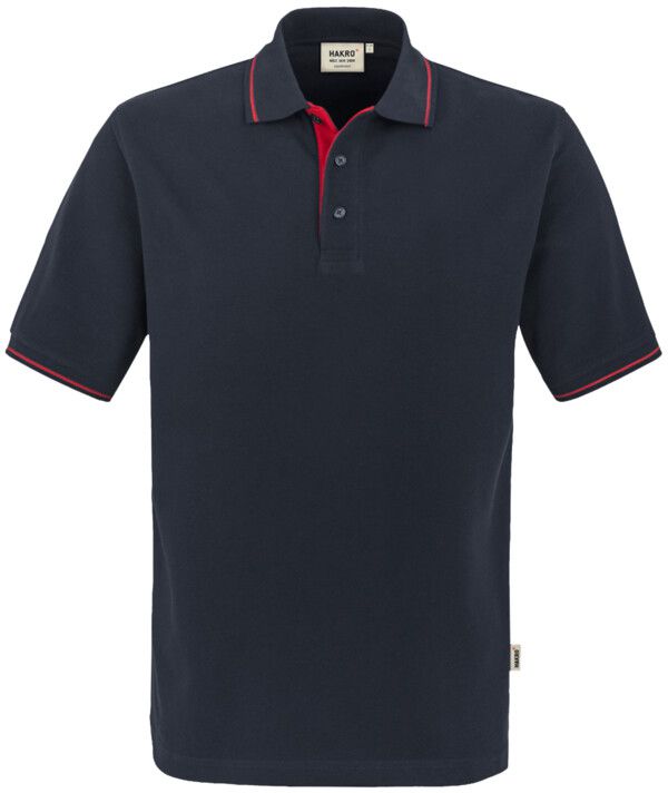 Poloshirt Casual rot/schwarz Gr. XL - 100% Baumwolle, 200 g/m²