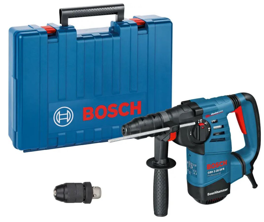 Bohrhammer Bosch GBH 3-28 DFR 3.1J 800W - Koffer und 13mm Schnellspannbohrf./SDS+