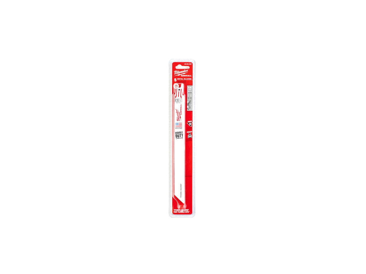 Säbelsägeblatt Milwaukee THIN Bi/Kobalt - 230x1.8mm, 14Z, 4-10mm Stahl/Inox,5er P