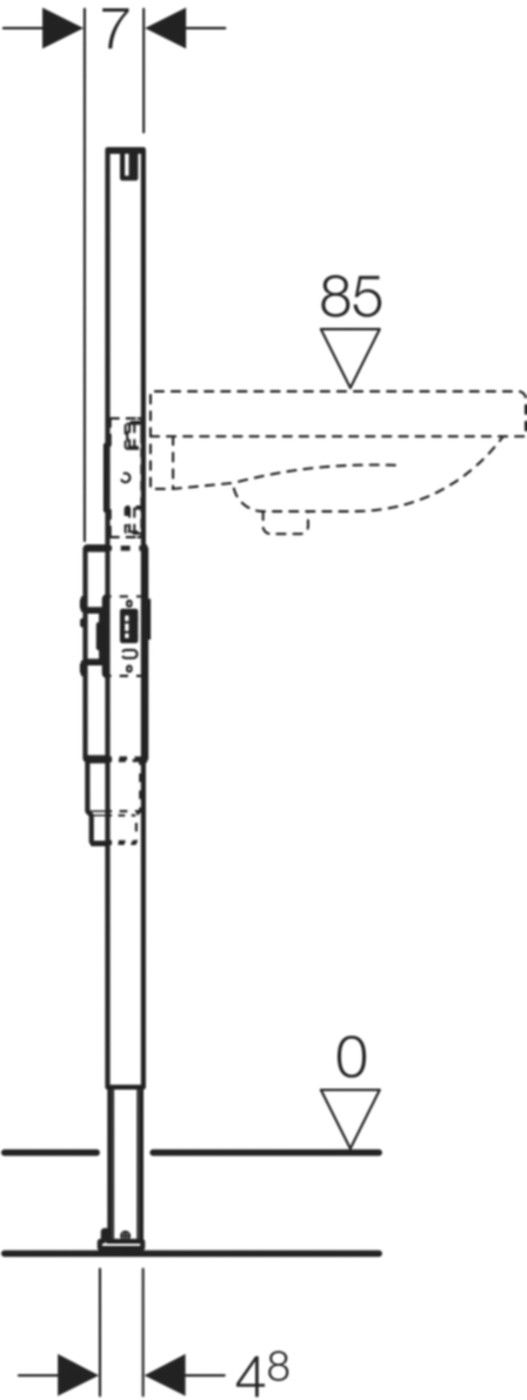 Geberit Duofix Element für Waschtisch - mit Unterputz-Sifon, Typ 112