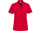 Damen-Poloshirt Casual M rot/schwarz - 100% Baumwolle