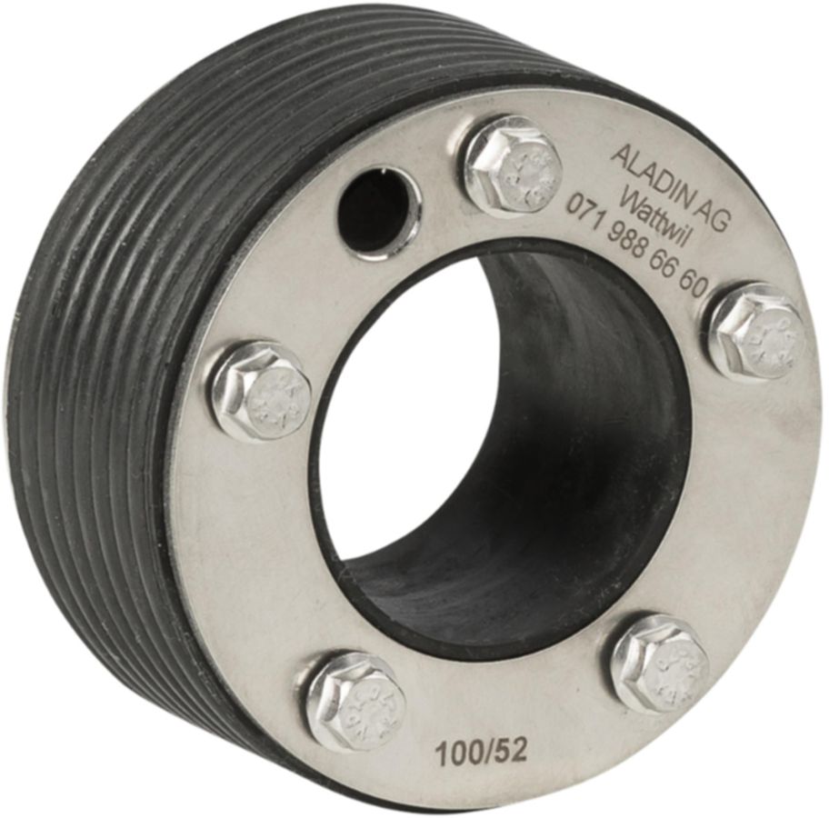 Pressring V2A Typ 120/43 (Zusatzbohrung) - m/Zusatzbohrung für Kabel AD 8mm