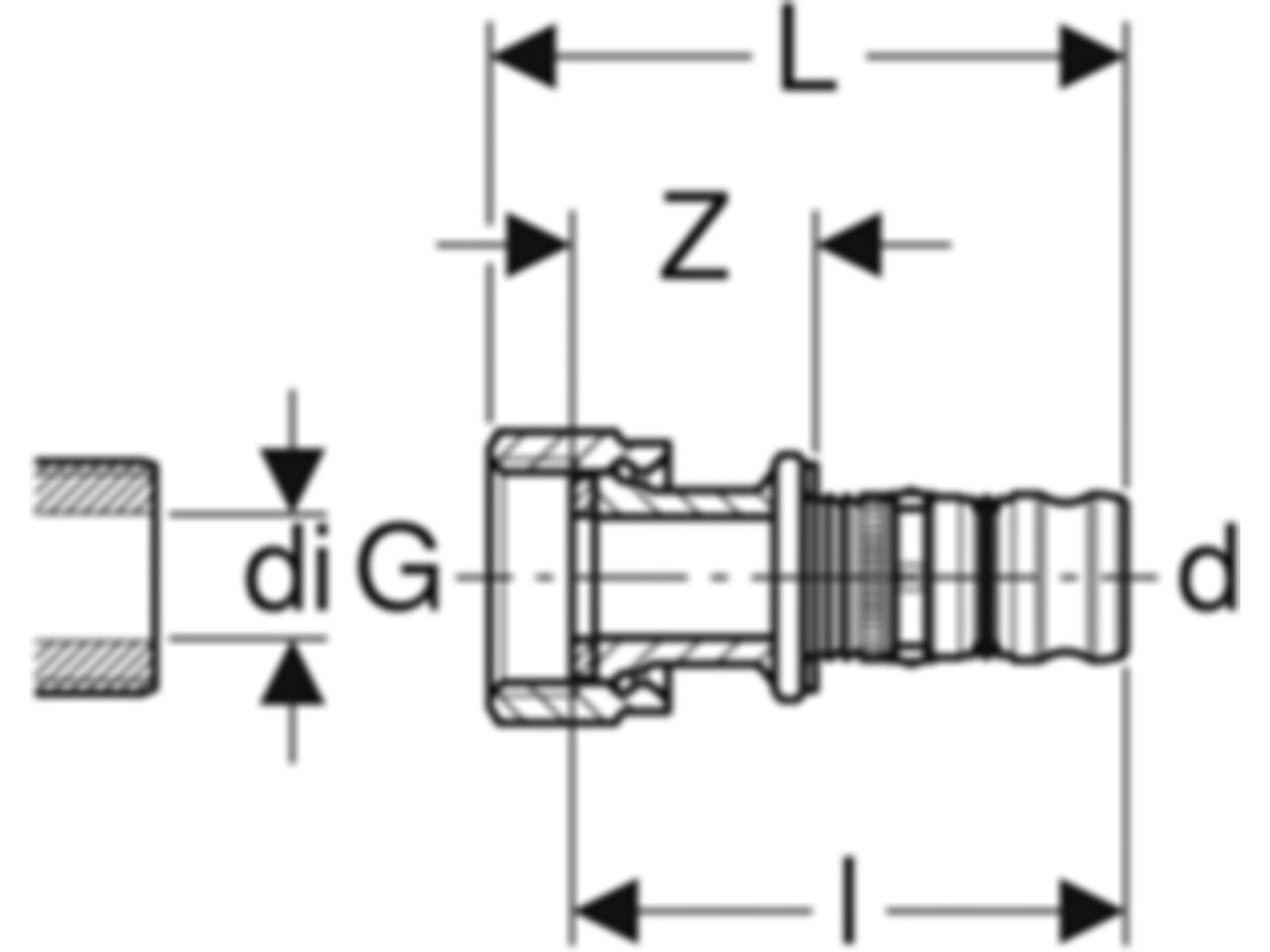 Geberit Mepla-Übergangsverschr.26-3/4"