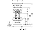 Geberit Duofix Element für Wascht.82-98 - Standarmatur, mit zwei Wasserzählerstr.